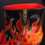 Dilettante 'Hellfire' - Flame Zip Boot