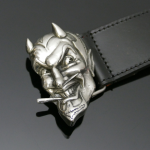 Infamous Belt - 'Mr Lucky' Devil Head - Black Calf