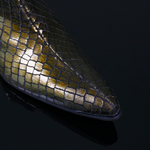 Sylvian J984 'Feline' - Antique Gold Croc Effect Vegan Leather Boot