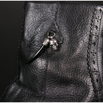 Lynott 'The Libertine' - Black Falcon Grain Leather Tall Zip Boot