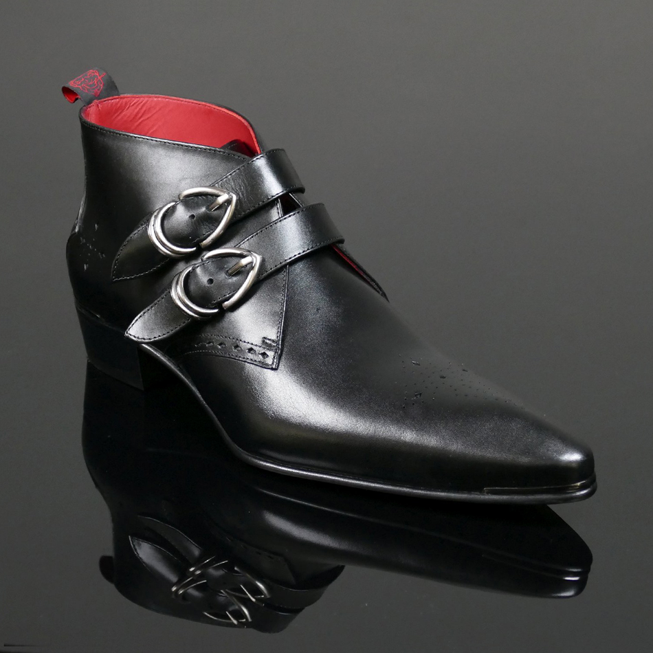 Manic L128 'Spectral' - Gothic Buckle detail boot