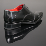 Moon 'Melrose' - Black polish Toe cap Oxford