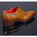 Moon 'Melrose' - Tiziano Tan calf toe cap Oxford