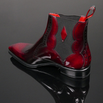 Moon 'Venus' - Bordo Fume Chevron Toe Chelsea boot