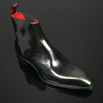 Moon 'Venus' - Shade Green Chevron Toe Chelsea boot