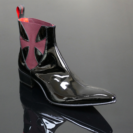 Rochester 'Dragon' - Black patent Chelsea boot