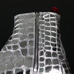 Sylvian J984 'Feline' - Mirror Crocodile Effect Vegan Leather Boot