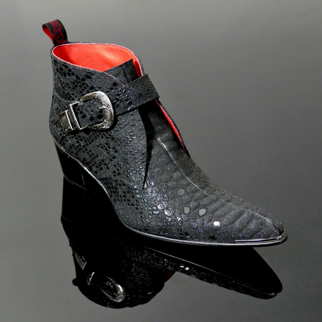 Sylvian K475 'Morte' Gothic Pewter Buckle boot