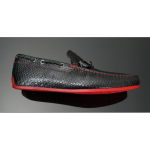 The 'Limelight' - Black snake driving loafer