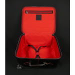 The 'Weekender' Wheeled Suitcase- Black Calf