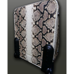 The 'Weekender' Wheeled Suitcase- Natural Python