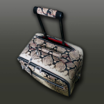 The 'Weekender' Wheeled Suitcase- Natural Python
